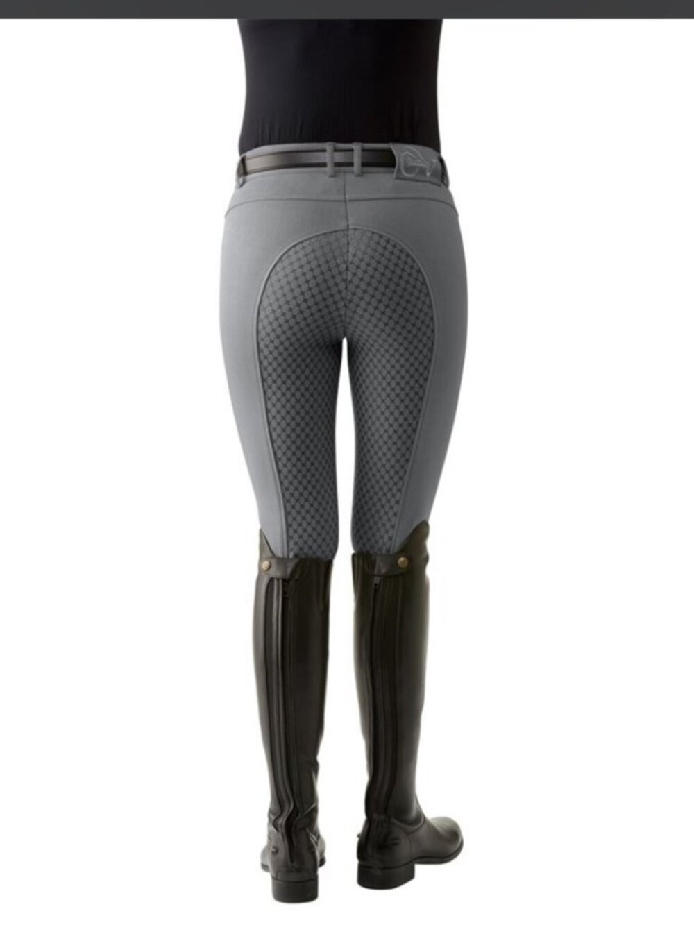 Ovation Full Seat Equestrian Riding Breeches Gray 28R